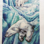 Белые Медведи - Вышивка Крестом Набор Животные Зима Снег