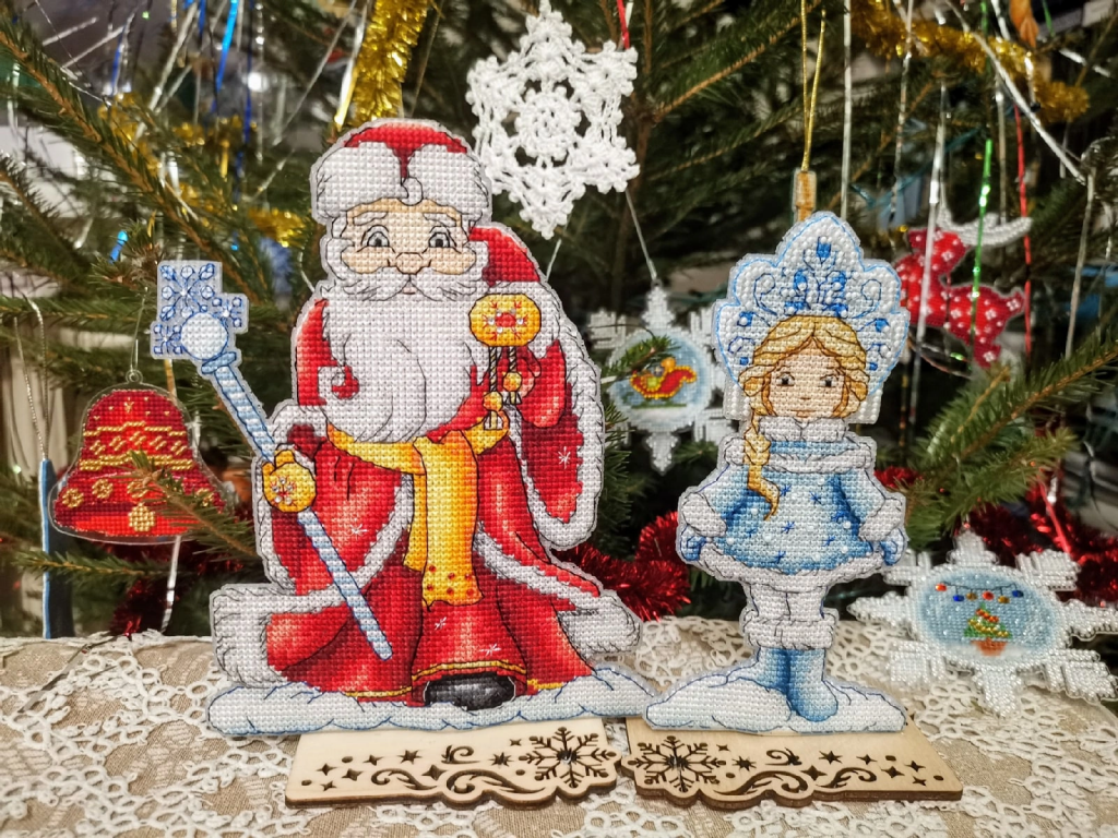 Дед Мороз - Вышивка Крестом Купить Схему Новый Год Санта Клаус