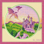 Замок и Драконы - Вышивка Крестом Фэнтези Купить Авторская