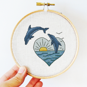 Дельфины - Авторская Схема Вышивки Купить Море